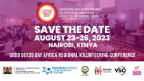 good deeds day save the date. good deeds day africa regional volunteering conference. august 23-26. Nairobi kenya
