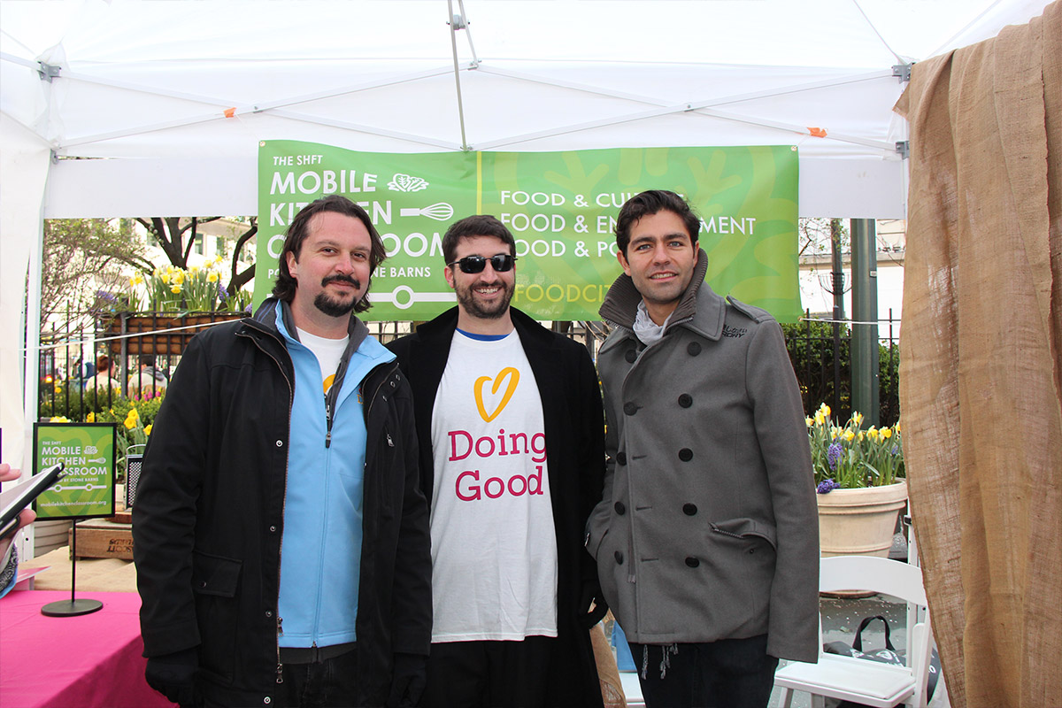 Adrien Grenier joins the official Good Deeds Day event in Herald Square