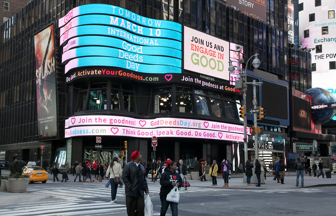 Día de las Buenas Acciones en Times Square