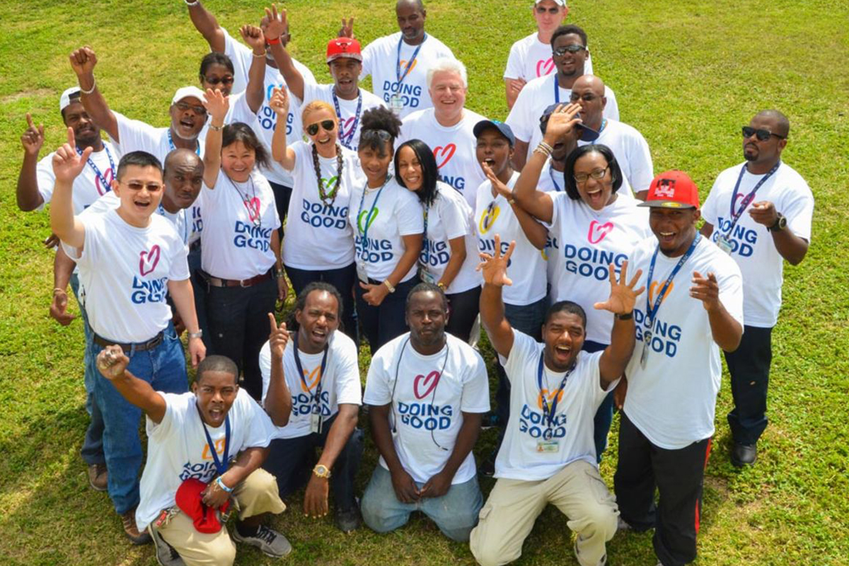 In Nassau, Bahamas, volunteers came together to repair a children's home.