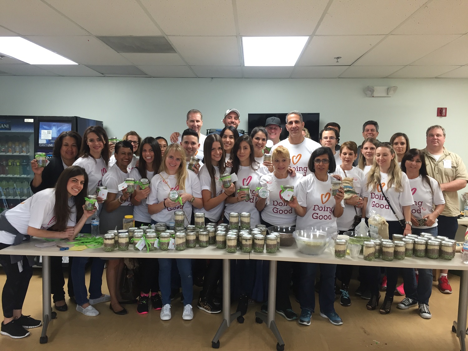 Northern Trust collects food and makes goodie jars for Good Deeds Day!