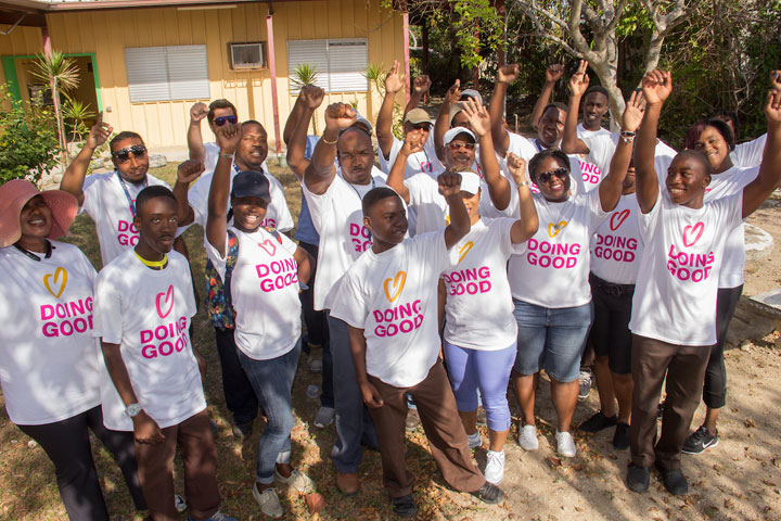 (Photo: Miya Bahamas Volunteering at Stapledon School for the mentally challenged)