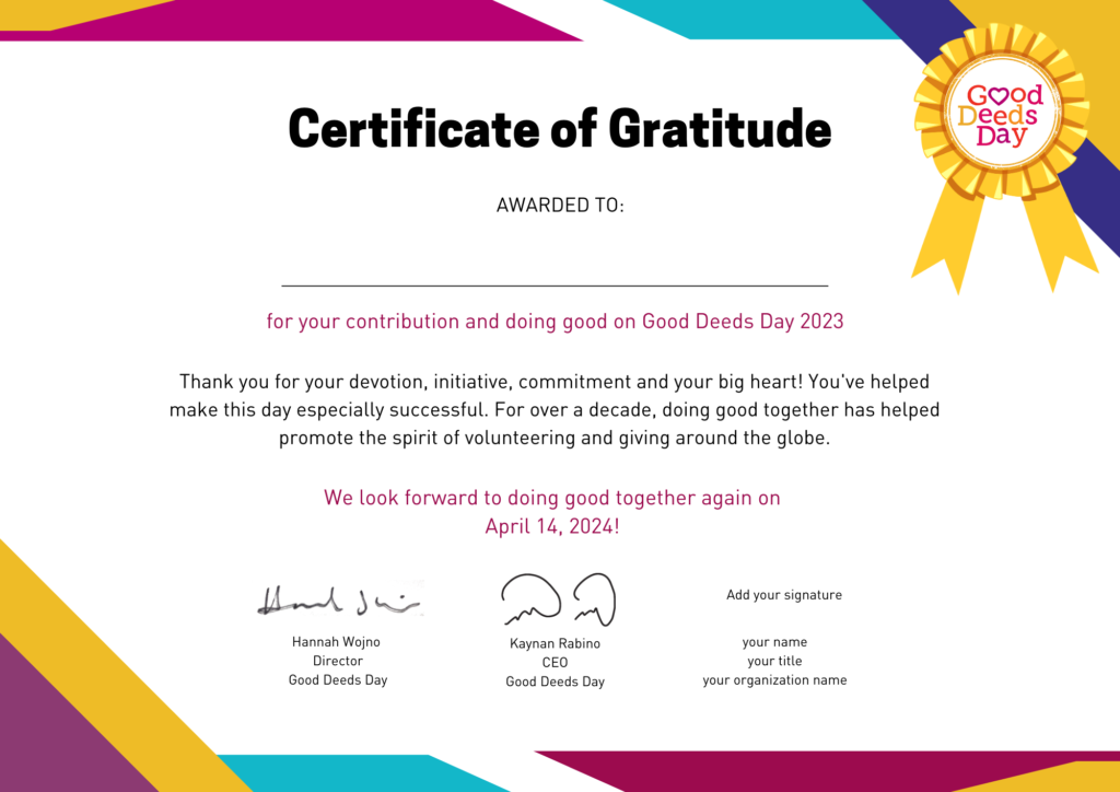 Download Materials - Good Deeds Day