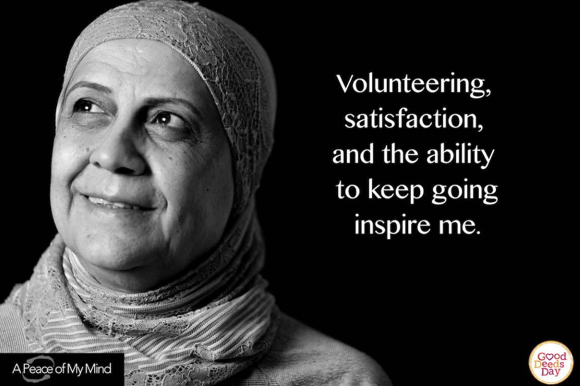 Volunteering, satisfaction, and the ability to keep going inspire me.